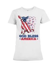 Chihuahua God bless America Gift for u Premium Fit Ladies Tee tile