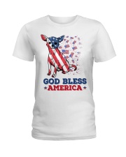 Chihuahua God bless America Gift for u Ladies T-Shirt tile