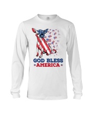 Chihuahua God bless America Gift for u Long Sleeve Tee tile