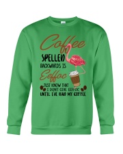 Flamingo until i have had my coffee Crewneck Sweatshirt tile