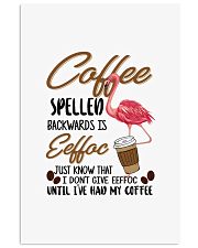 Flamingo until i have had my coffee Vertical Poster tile