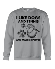 Tennis and dog three people Crewneck Sweatshirt front