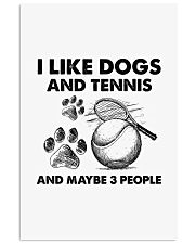 Tennis and dog three people Vertical Poster tile