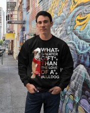 Bulldog what greater gift dog lover Crewneck Sweatshirt lifestyle-unisex-sweatshirt-front-2