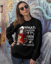 Bulldog what greater gift dog lover Crewneck Sweatshirt lifestyle-unisex-sweatshirt-front-3