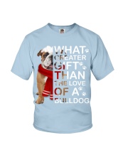 Bulldog what greater gift dog lover Youth T-Shirt tile