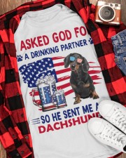 Dachshund is drinking partner Gift for u Classic T-Shirt apparel-classic-tshirt-lifestyle-front-163