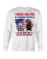 Dachshund is drinking partner Gift for u Crewneck Sweatshirt tile