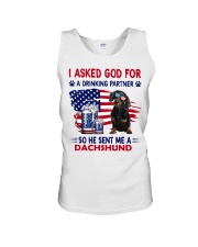 Dachshund is drinking partner Gift for u Unisex Tank tile