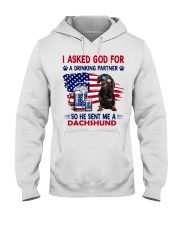 Dachshund is drinking partner Gift for u Hooded Sweatshirt tile