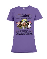 I'm A Cowaholic On The Road To Recovery Premium Fit Ladies Tee tile