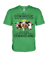 I'm A Cowaholic On The Road To Recovery V-Neck T-Shirt tile