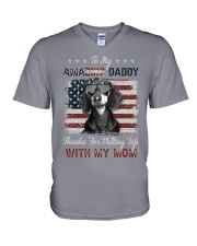 Dachshund amazing daddy dachshund lovers V-Neck T-Shirt tile
