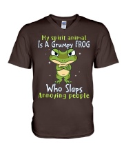 Frog annoying people frog lovers V-Neck T-Shirt tile