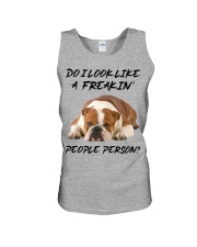 Bulldog freakin people person bulldog lovers Unisex Tank tile