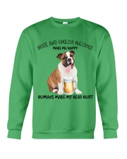 Bulldog And Beer make me happy Gift for you Crewneck Sweatshirt tile