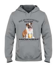 Bulldog And Beer make me happy Gift for you Hooded Sweatshirt tile
