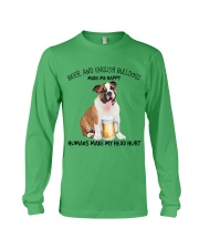 Bulldog And Beer make me happy Gift for you Long Sleeve Tee tile
