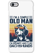 Dachshund a simple old man dachshund lover dog mom Phone Case tile