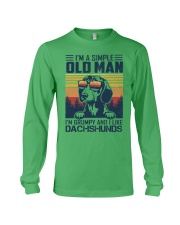 Dachshund a simple old man dachshund lover dog mom Long Sleeve Tee tile