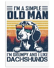 Dachshund a simple old man dachshund lover dog mom Vertical Poster tile