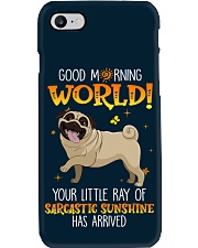 Pug Good Morning World Phone Case tile