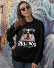 Bulldog official dog of a coolest people Crewneck Sweatshirt lifestyle-unisex-sweatshirt-front-3