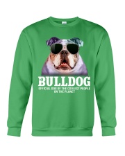 Bulldog official dog of a coolest people Crewneck Sweatshirt tile