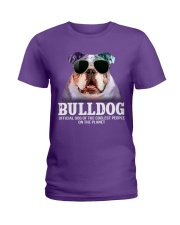 Bulldog official dog of a coolest people Ladies T-Shirt tile