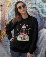 English Springer Spaniel warm winter christmas Crewneck Sweatshirt lifestyle-unisex-sweatshirt-front-3