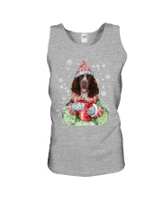 English Springer Spaniel warm winter christmas Unisex Tank tile