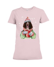 English Springer Spaniel warm winter christmas Premium Fit Ladies Tee tile