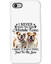 Bulldog make mistake twice bulldog lover dog moms Phone Case tile