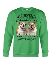 Bulldog make mistake twice bulldog lover dog moms Crewneck Sweatshirt tile