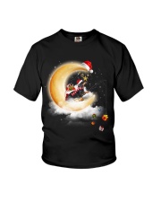 Moon Dachshund Fishing Gift Happy Christmas - For Dog Lovers Youth T-Shirt tile