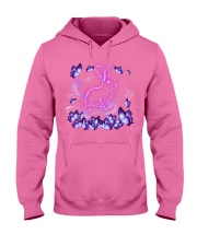 Rabbit magical purple rabbit lovers Hooded Sweatshirt tile