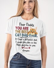 Cat Best dad bite him in nuts run you Personalized Classic T-Shirt apparel-classic-tshirt-lifestyle-front-101