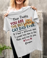 Cat Best dad bite him in nuts run you Personalized Classic T-Shirt apparel-classic-tshirt-lifestyle-front-117