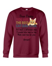 Cat Best dad bite him in nuts run you Personalized Crewneck Sweatshirt tile