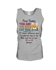 Cat Best dad bite him in nuts run you Personalized Unisex Tank tile