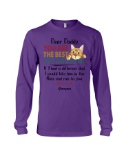 Cat Best dad bite him in nuts run you Personalized Long Sleeve Tee tile