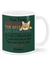 Cat Best dad bite him in nuts run you Personalized Mugs tile