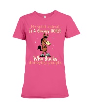 Horse annoying people horse lovers Premium Fit Ladies Tee tile