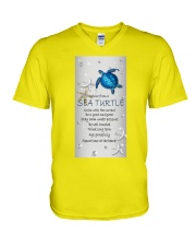 Turtle advice turtle lovers V-Neck T-Shirt tile