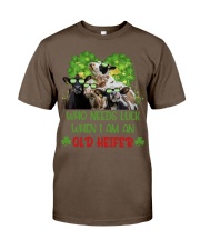 Cow needs luck gift for cow lover Classic T-Shirt tile