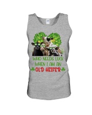 Cow needs luck gift for cow lover Unisex Tank tile