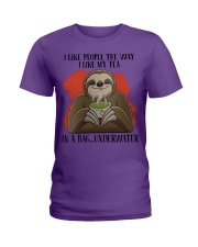 Sloth like my tea sloth lovers Ladies T-Shirt tile