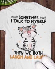 Cat laugh and laugh cat moms Classic T-Shirt apparel-classic-tshirt-lifestyle-front-160