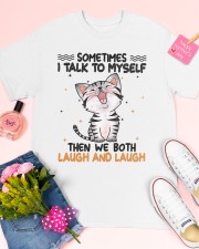 Cat laugh and laugh cat moms Classic T-Shirt apparel-classic-tshirt-lifestyle-front-185