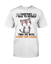Cat laugh and laugh cat moms Classic T-Shirt front